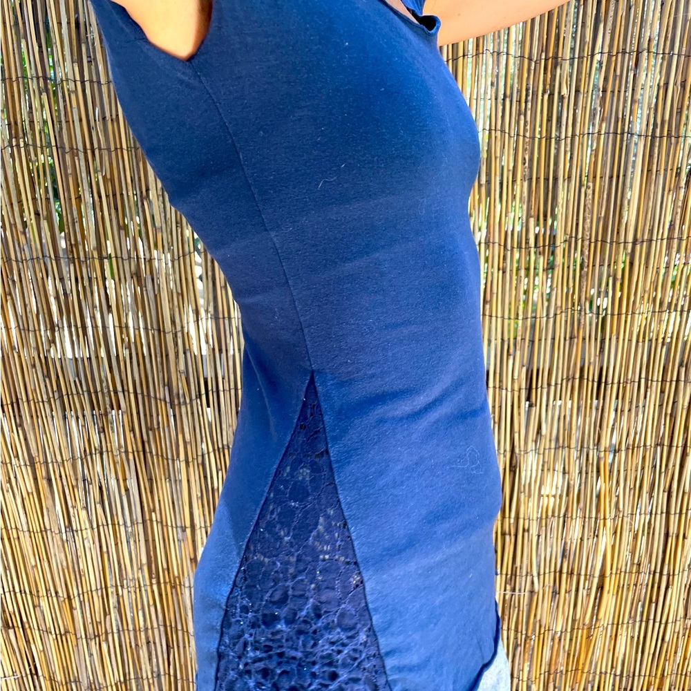 Xylem Organic Indigo Lacey Top S